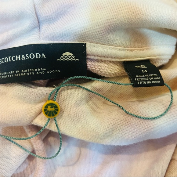 Scotch & Soda Hoodie Men’s Medium Tie-dye Tropicale Amsterdam Cotuer New - Picture 2 of 4